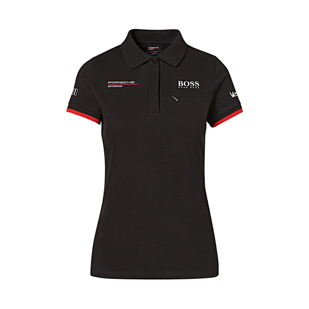 Porsche Ladies Polo Shirt Hugo Boss (Black) - Motorsport