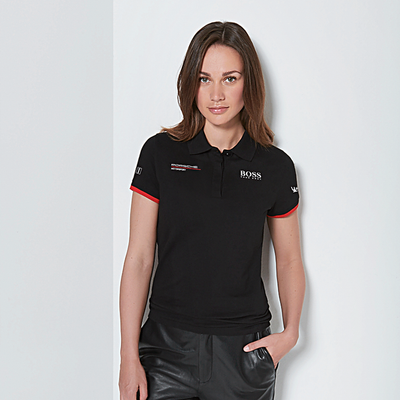 Porsche Ladies Polo Shirt Hugo Boss (Black) - Motorsport