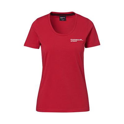 Porsche Ladies T-Shirt (Red)- Motorsport Collection