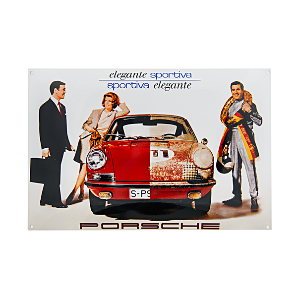 Porsche  Classic Enamel Sign- Elegant sportiness