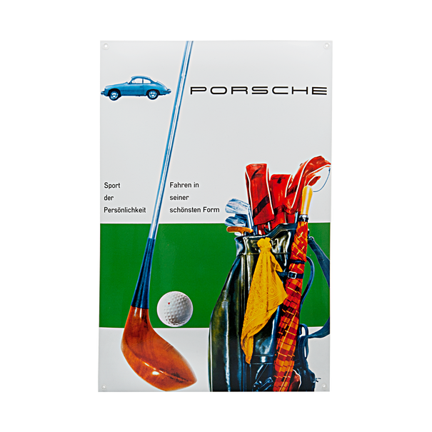 Porsche  Classic Enamel Sign - Vintage Golf