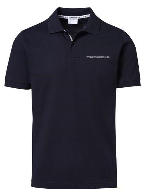 Men's Polo Shirt with PORSCHE lettering , Dark Blue - USA only release