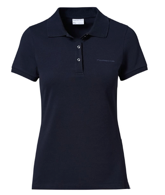 Women's Polo Shirt with PORSCHE lettering - Dark Blue - USA-only release