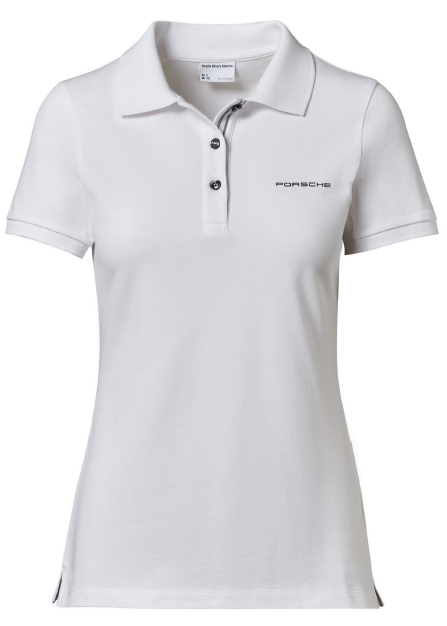 Women's Polo Shirt with PORSCHE lettering - White - USA-only release