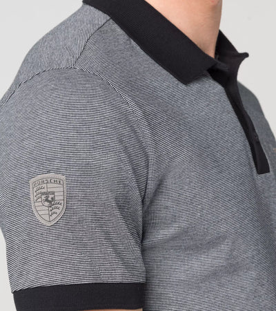 Porsche Men's Polo Shirt, black/white - Heritage