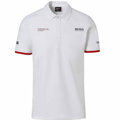 Porsche Men's Polo Shirt (White) - Motorsport
