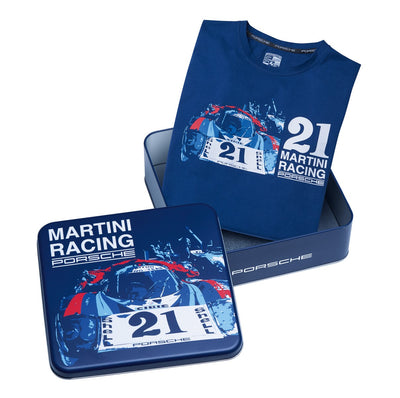 Porsche Collector's T-shirt Blue #21- Martini Racing