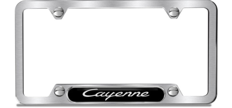 Porsche Tequipment Stainless Steel License Plate Frame- Cayenne