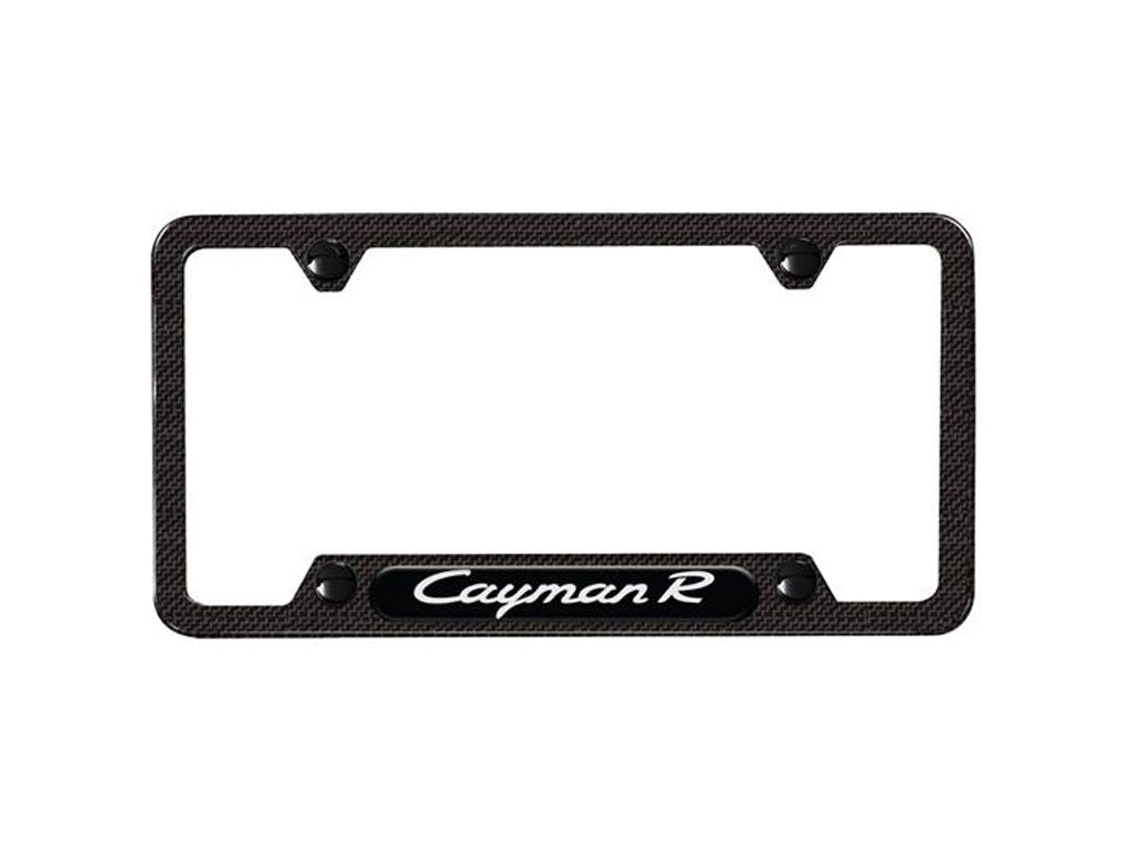 Porsche Carbon Fiber License Plate Frame With Script