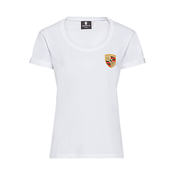 Porsche Women's T-Shirt (White) - Crest