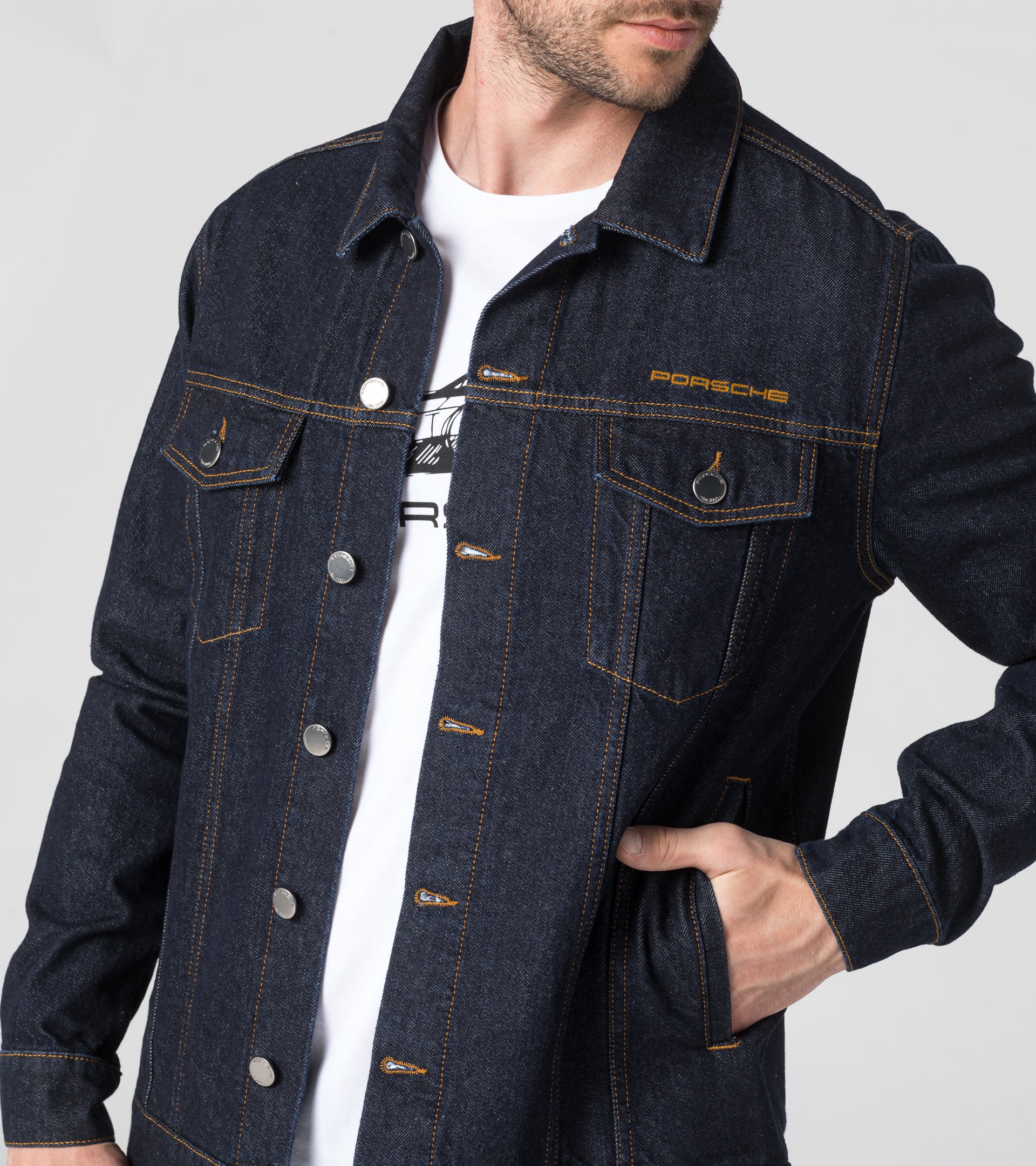 Porsche Men's Denim Jacket - Essential – Porsche Exchange