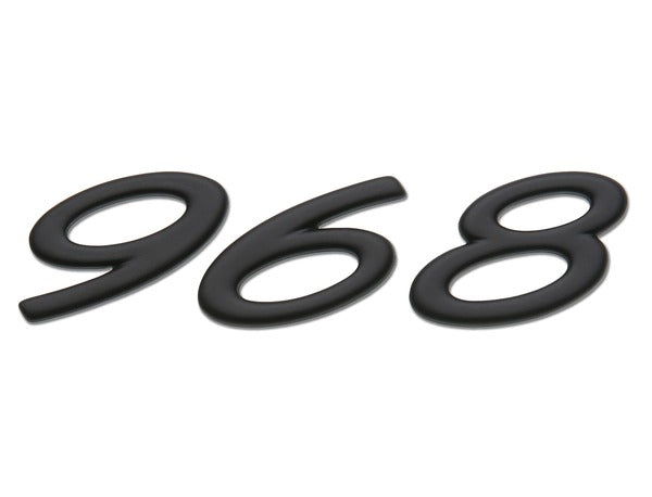 Porsche Classic "968" Logo (968) - Rally Black