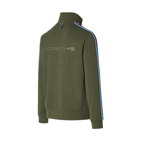 Porsche Men's Zip Up Sweater (Green) - Martini Racing