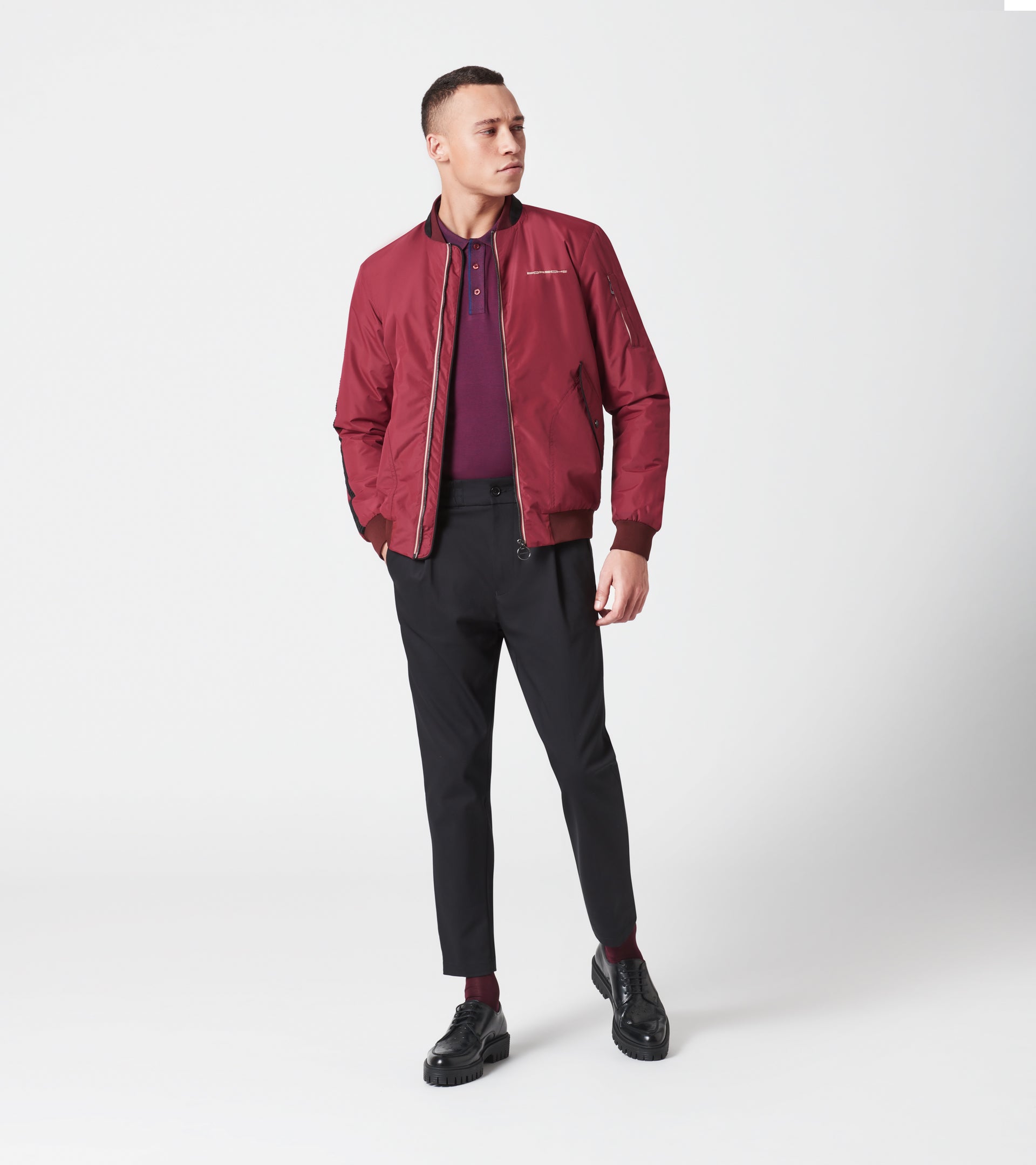 Porsche Men's Jacket, Burgundy - Heritage – Porsche Exchange