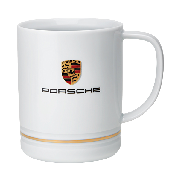 Porsche White Classic Mug - Large