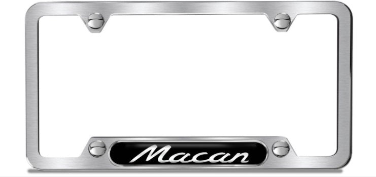 Porsche Tequipment Stainless Steel License Plate Frame- Macan