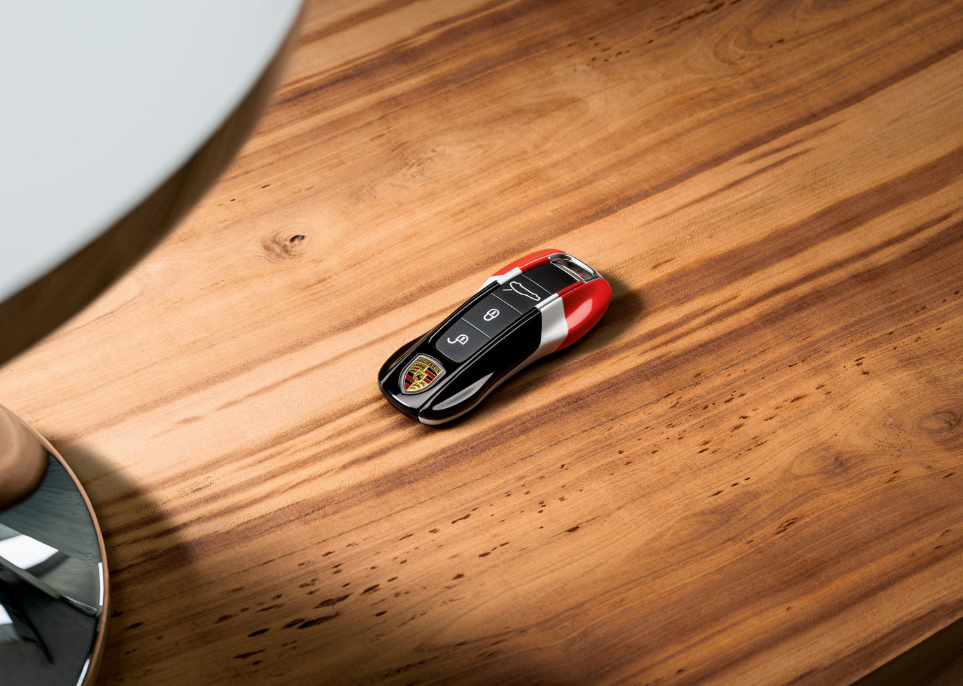 Auto Fernbedienung Schlüssel Cover Blenden Hülle für Porsche SmartKey  BlankenROT