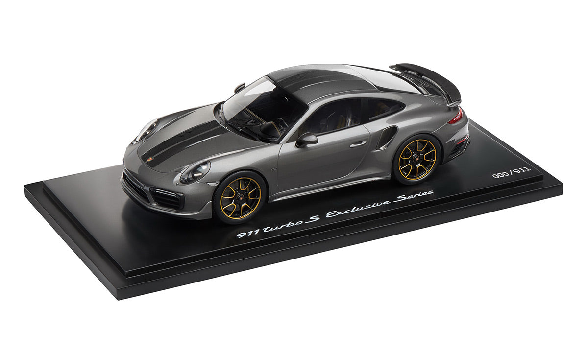 Porsche 911 Turbo S Exclusive Series 1:18 Model Car - Agate Grey (Limited Edition)