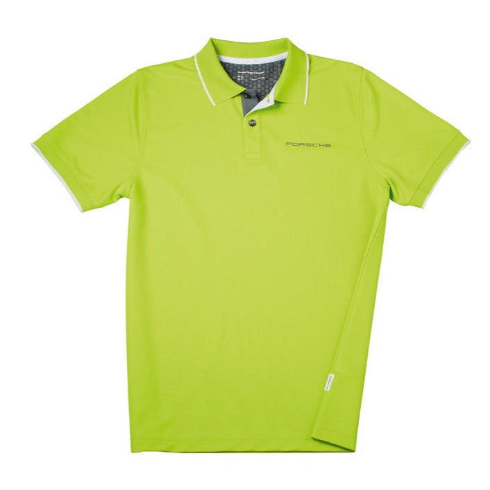 Porsche Men's Golf Polo Shirt - Acid Green