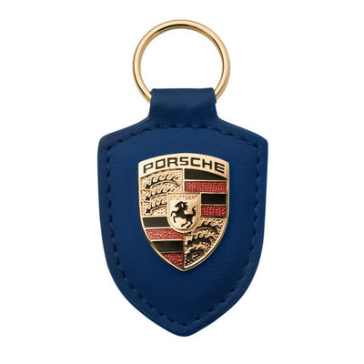 Porsche Crest Leather Keychain