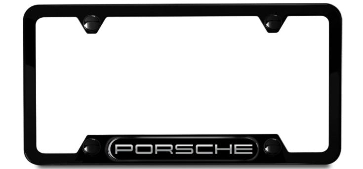 Porsche Tequipment Stainless Steel License Plate Frame- PORSCHE