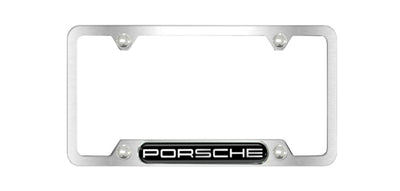 Porsche Tequipment Stainless Steel License Plate Frame- PORSCHE