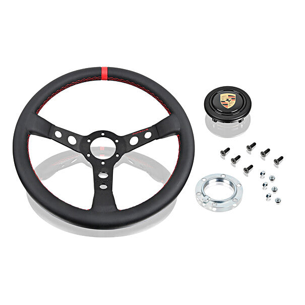 Porsche Classic Momo Performance Steering Wheel - Red Stitching