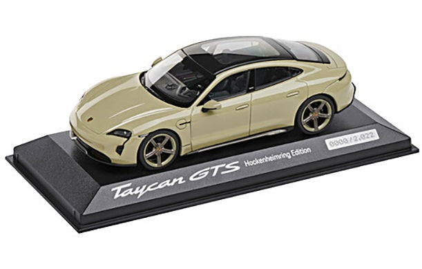 Porsche Taycan GTS Hockenheimring Edition , 1:43 Scale Model Car - Stone Grey