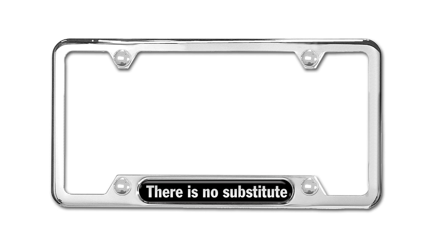 Porsche Tequipment Polished License Plate Frame - There is no substitute