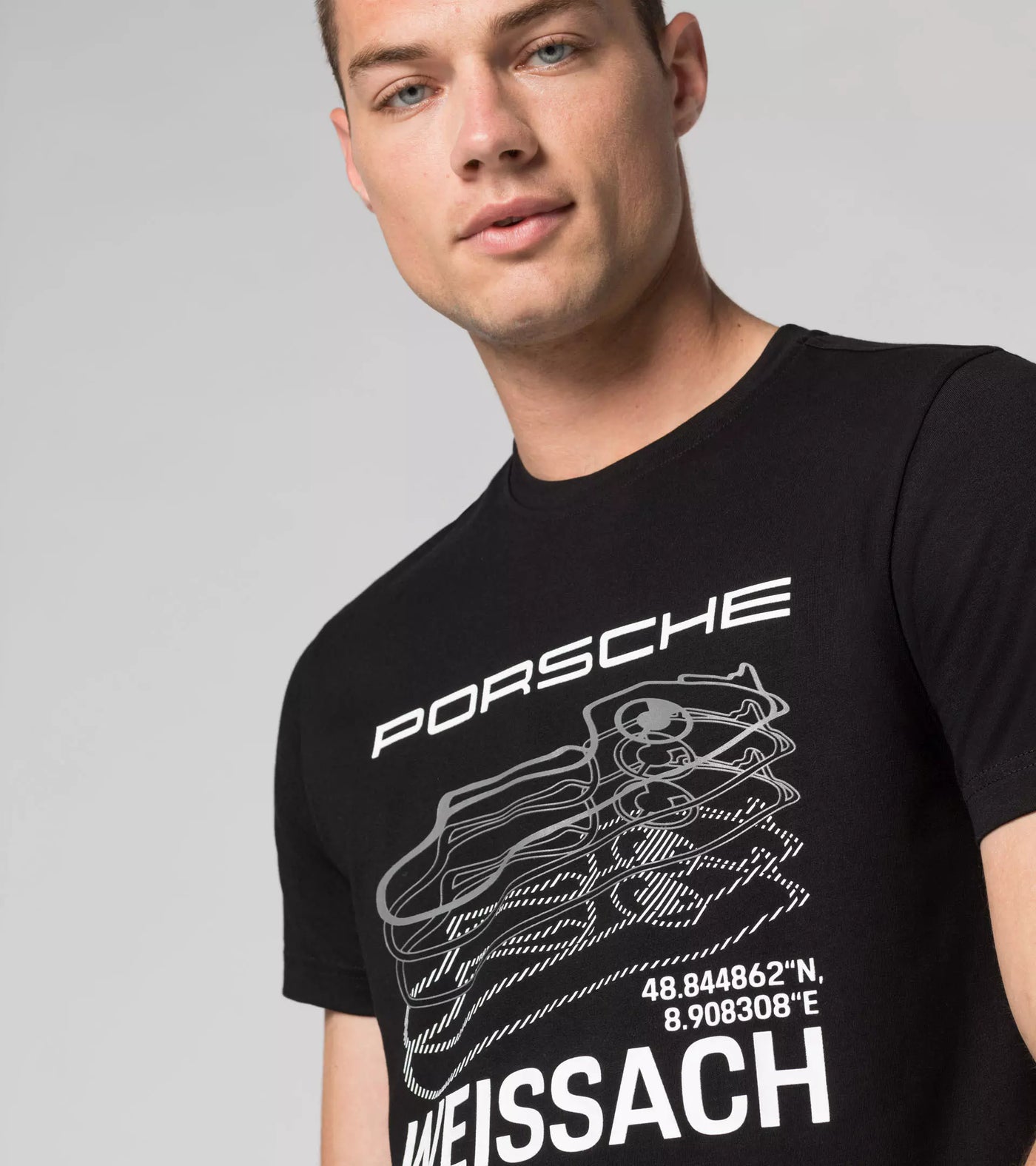 Porsche Men's T-shirt (Black) - Weissach
